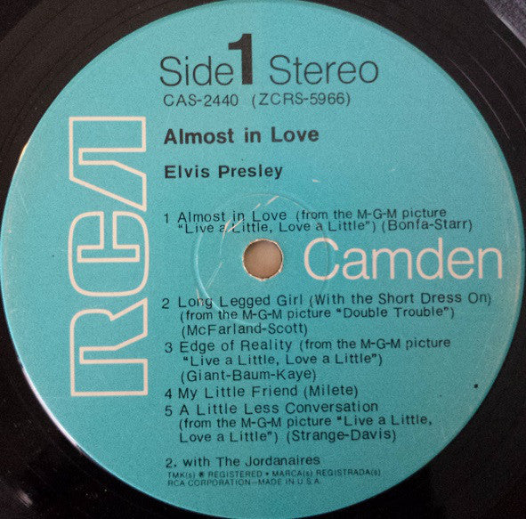 Elvis Presley : Almost In Love (LP, Comp, Roc)