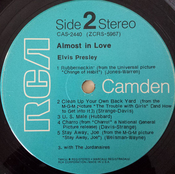 Elvis Presley : Almost In Love (LP, Comp, Roc)