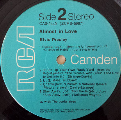 Elvis Presley : Almost In Love (LP, Comp, Roc)