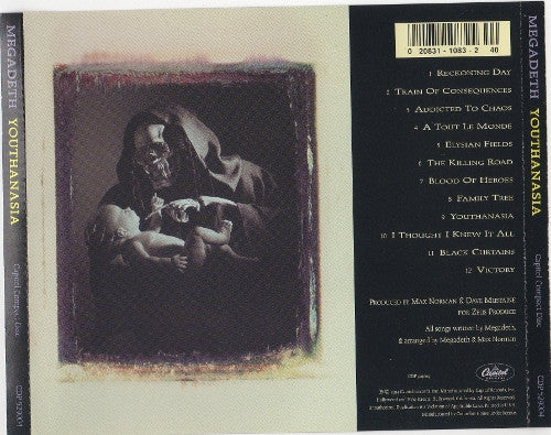 Megadeth : Youthanasia (CD, Album, Club, ARC)