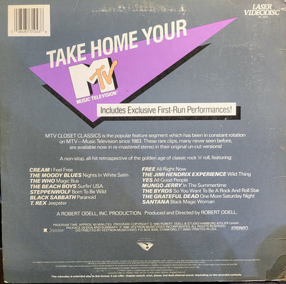 Various : MTV Closet Classics (Laserdisc, 12", S/Sided, NTSC)