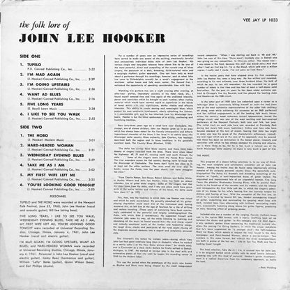 John Lee Hooker : The Folk Lore Of John Lee Hooker (LP, Album, Mono)