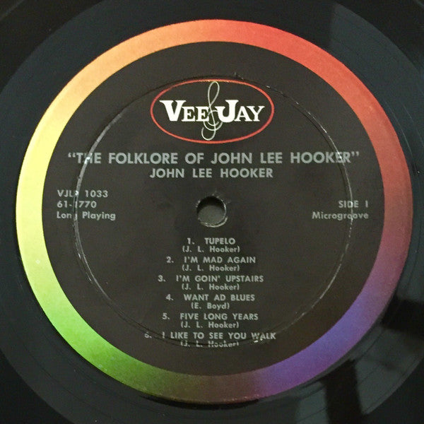 John Lee Hooker : The Folk Lore Of John Lee Hooker (LP, Album, Mono)