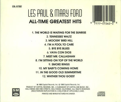Les Paul & Mary Ford : All-Time Greatest Hits (CD, Comp, RE)