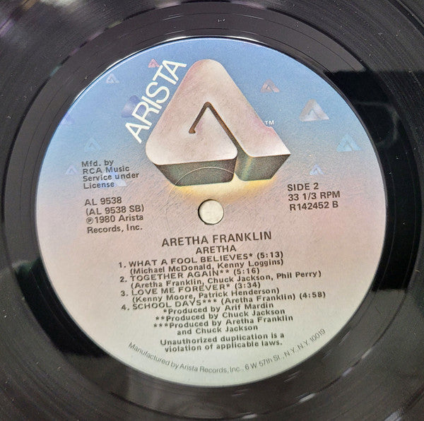 Aretha Franklin : Aretha (LP, Album, Club)