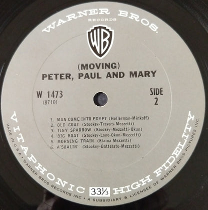 Peter, Paul And Mary* : (Moving) (LP, Album, Mono, Pit)