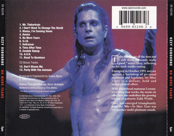 Ozzy Osbourne : No More Tears (CD, Album, RE, RM, Spr)