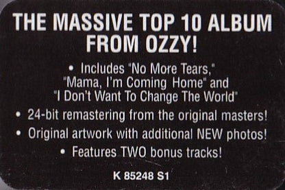 Ozzy Osbourne : No More Tears (CD, Album, RE, RM, Spr)