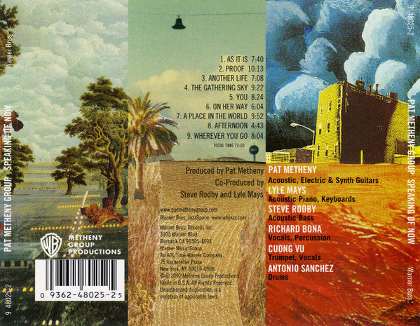 Pat Metheny Group : Speaking Of Now (CD, Album, RP, Cin)
