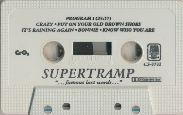 Supertramp : "...Famous Last Words..." (Cass, Album, CrO)