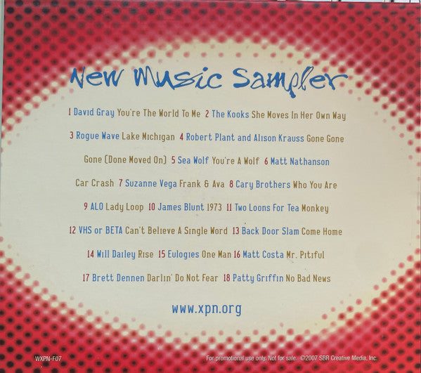 Various : WXPN 88.5 New Music Sampler - Fall 2007 (CD, Promo, Smplr)