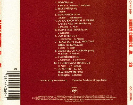 Harry Connick, Jr. : 20 (CD, Album, CMU)