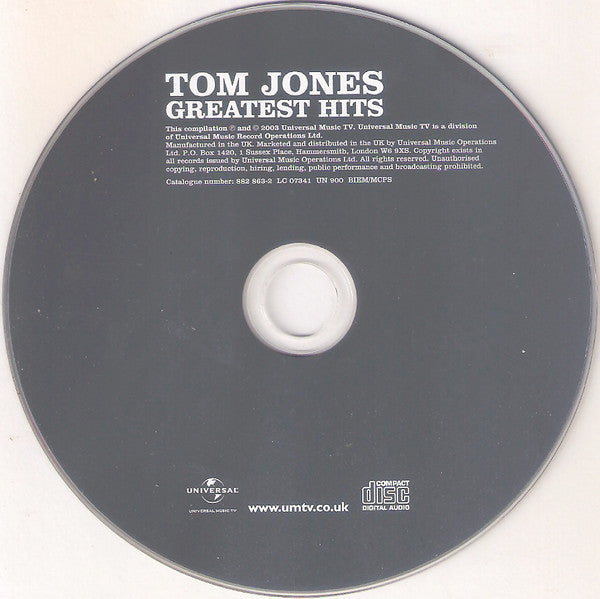 Tom Jones : Greatest Hits (CD, Comp, RE, Son)