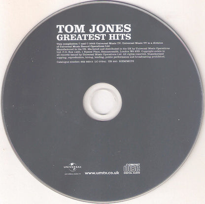 Tom Jones : Greatest Hits (CD, Comp, RE, Son)