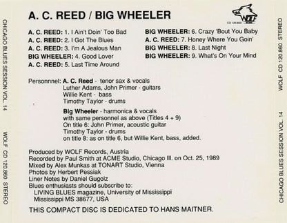 A.C. Reed / Big Wheeler* : Chicago Blues Session Volume 14 (CD, Album)