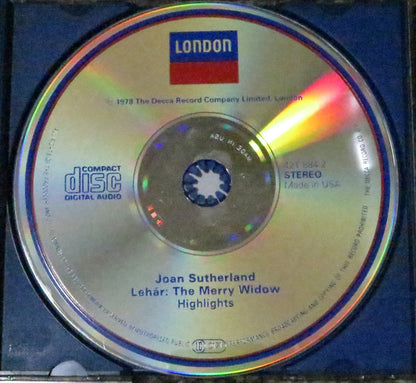 Franz Lehár, Joan Sutherland : The Merry Widow - Highlights (CD, RE)