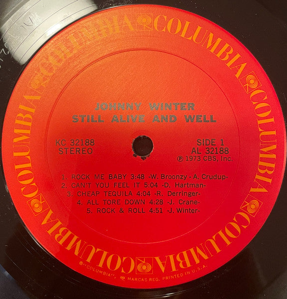 Johnny Winter : Still Alive And Well (LP, Album, Ter)