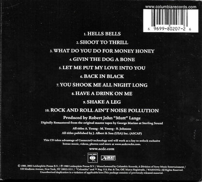 AC/DC : Back In Black (CD, Album, Enh, RE, RM, Dig)