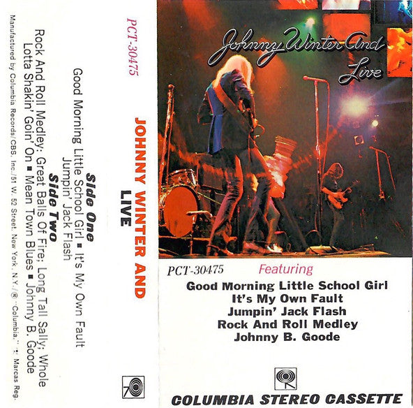 Johnny Winter And : Live Johnny Winter And (Cass, Album, RE)