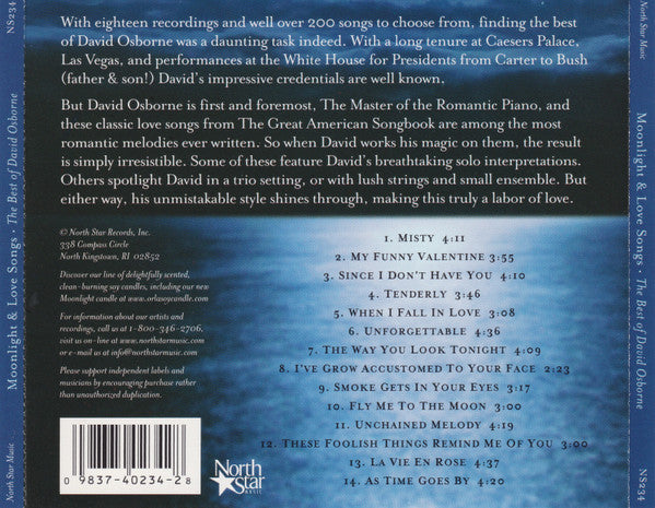 David Osborne (6) : Moonlight & Love Songs (Classic Favorites From The 30's To The 50's) (CD, Comp)
