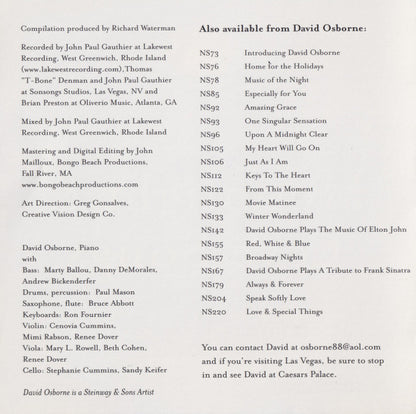 David Osborne (6) : Moonlight & Love Songs (Classic Favorites From The 30's To The 50's) (CD, Comp)