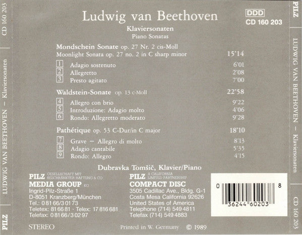 Ludwig van Beethoven : Berühmte Klavier-Sonaten (CD)