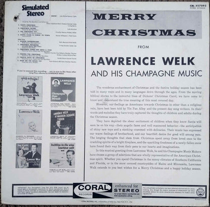 Lawrence Welk And His Champagne Music : Merry Christmas From Lawrence Welk And His Champagne Music (LP, Album, RP, Glo)