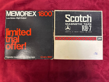 Used $10 Reel to Reel Tapes 7"