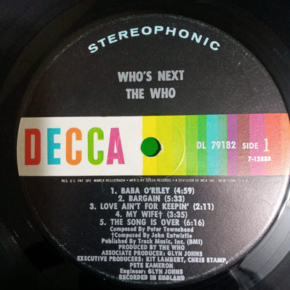 The Who : Who's Next (LP, Album)