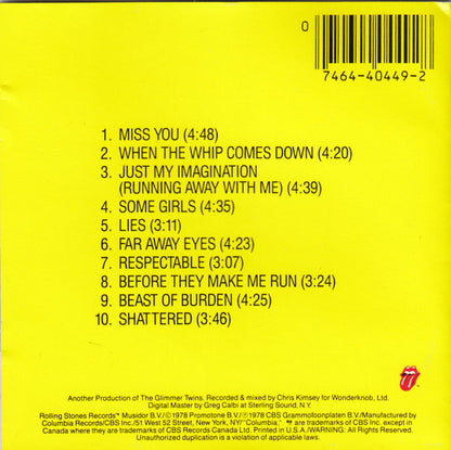 The Rolling Stones : Some Girls (CD, Album, RE, Pit)