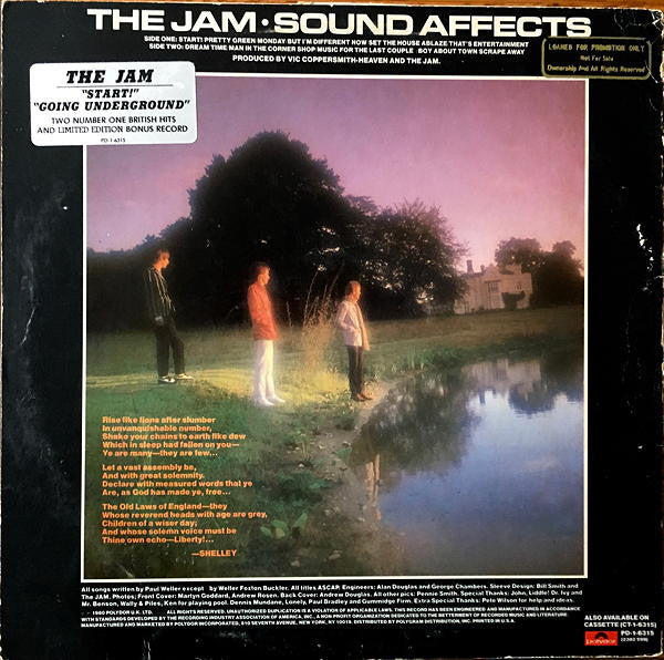 The Jam : Sound Affects (LP, Album, 18 )