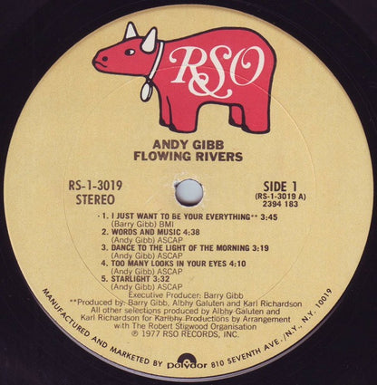 Andy Gibb : Flowing Rivers (LP, Album, Pit)