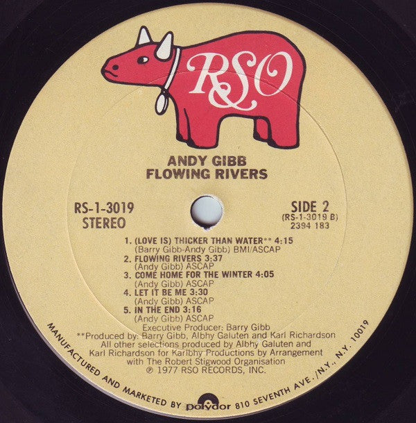 Andy Gibb : Flowing Rivers (LP, Album, Pit)