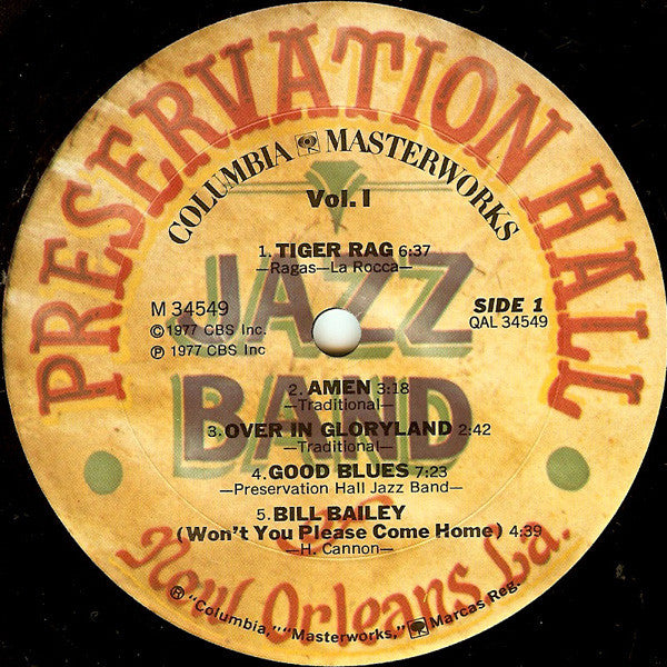 Preservation Hall Jazz Band : New Orleans, Vol. 1 (LP, Album, Quad)