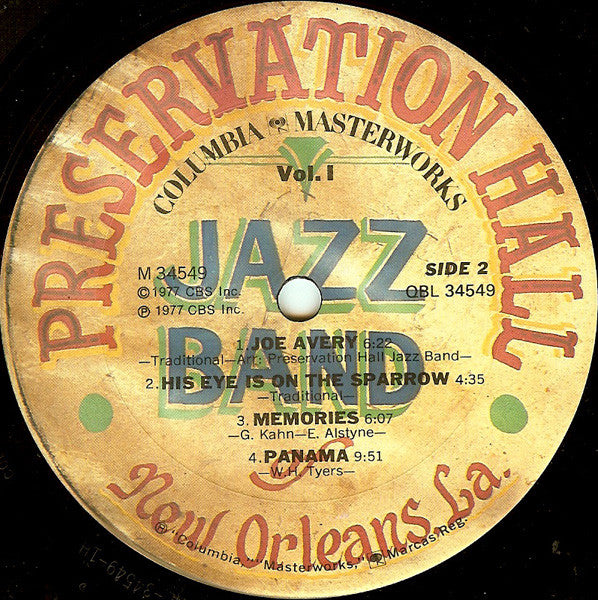 Preservation Hall Jazz Band : New Orleans, Vol. 1 (LP, Album, Quad)