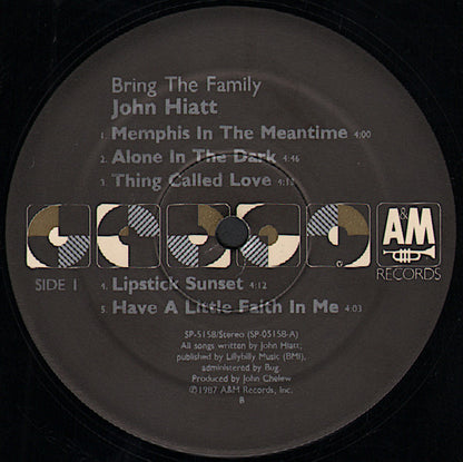 John Hiatt : Bring The Family (LP, Album)