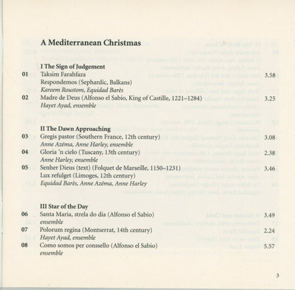 Boston Camerata, Sharq Arabic Music Ensemble, Joel Cohen, Karim Nagi : A Mediterranean Christmas (CD, Album)