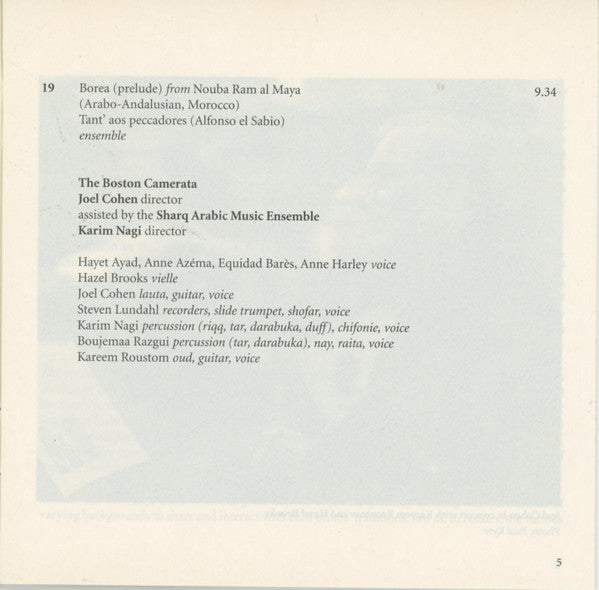 Boston Camerata, Sharq Arabic Music Ensemble, Joel Cohen, Karim Nagi : A Mediterranean Christmas (CD, Album)