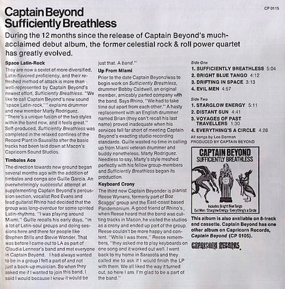 Captain Beyond : Sufficiently Breathless (LP, Album, Promo, Gat)