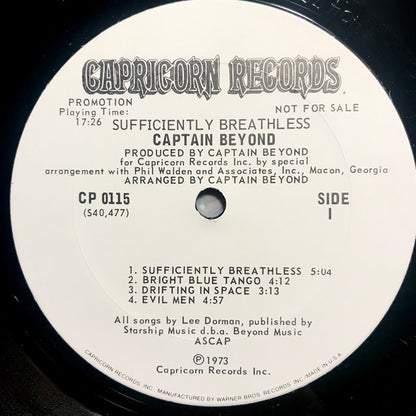 Captain Beyond : Sufficiently Breathless (LP, Album, Promo, Gat)