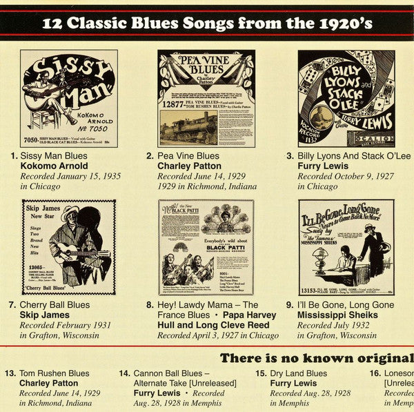 Various : 18 Classic Blues Songs From The 1920's: Vol. 8 (CD, Comp, RM)