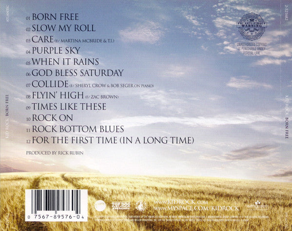 Kid Rock : Born Free (CD, Album)