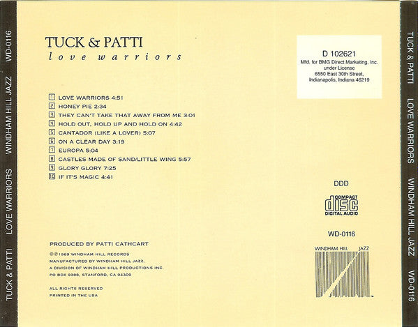 Tuck & Patti : Love Warriors (CD, Album, Club, RE)