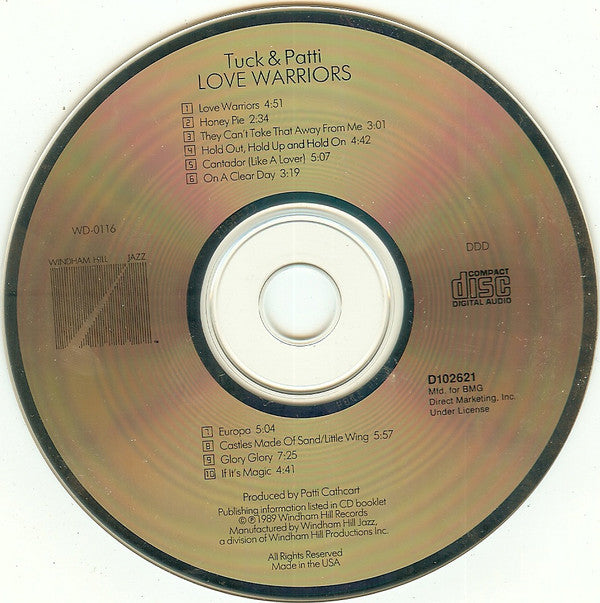 Tuck & Patti : Love Warriors (CD, Album, Club, RE)