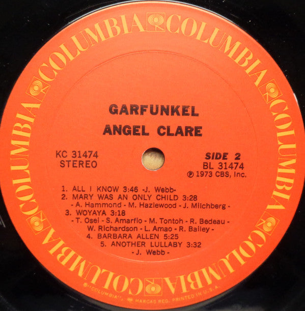 Garfunkel* : Angel Clare (LP, Album, Ter)