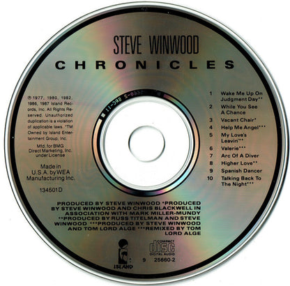 Steve Winwood : Chronicles (CD, Comp, Club, SRC)