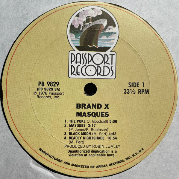 Brand X (3) : Masques (LP, Album)