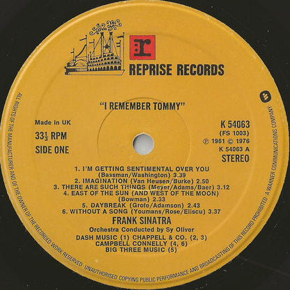 Frank Sinatra : I Remember Tommy (LP, Album, RE)