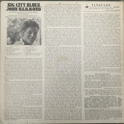 John Hammond* : Big City Blues (LP, Album, Mono)