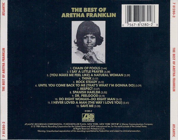 Aretha Franklin : The Best Of Aretha Franklin (CD, Comp)